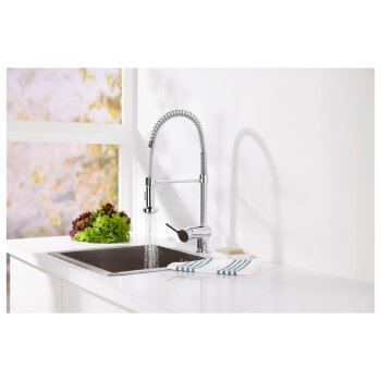 LIVARNO home Küchenarmatur mit herausziehbarer Brause (Spiralfeder) - B-Ware neuwertig