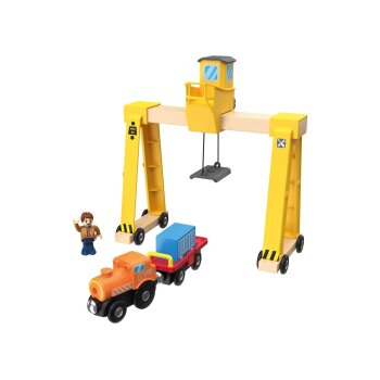 Playtive Eisenbahn Erweiterung, mit Buchenholz (Verladekran) - B-Ware neuwertig