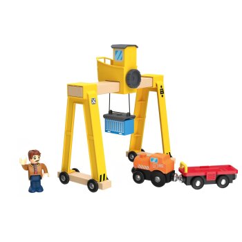 Playtive Eisenbahn Erweiterung, mit Buchenholz (Verladekran) - B-Ware neuwertig