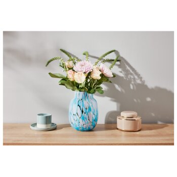 LIVARNO home Glasvase, mundgeblasen (türkis/rosa) - B-Ware neuwertig