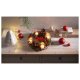 LIVARNO home Adventskranz mit 4 Teelichthaltern aus Glas (rot) - B-Ware Transportschaden Kosmetisch