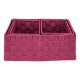 LIVARNO HOME Hängeregal \ Aufbewahrungskorb-Set, mit stabilem Metallrahmen (Aufbewahrungskörbe 4er Set, Pink) - B-Ware neuwertig