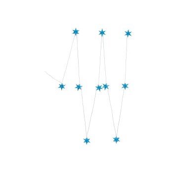 LIVARNO home LED-Lichterkette mit 3D-Leuchtsternen, 10 LEDs, mit Timer (Hellblauer 3D-Stern) - B-Ware sehr gut