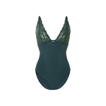 esmara® Damen Body mit Spitze (grün, S(36/38)) - B-Ware neuwertig