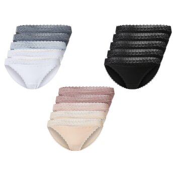 esmara® Damen Slips, 5 Stück, mit Spitze - B-Ware