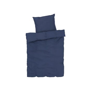 LIVARNO home Lyocell-Satin-Bettwäsche, 155 x 220 cm (blau) - B-Ware neuwertig