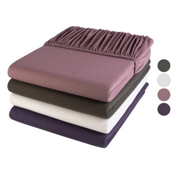 LIVARNO home Jersey-Spannbettlaken, 180-200 x 200 cm -...