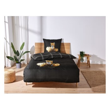 LIVARNO home Mikrofaser-Satin-Bettwäsche, 135 x 200 cm - B-Ware
