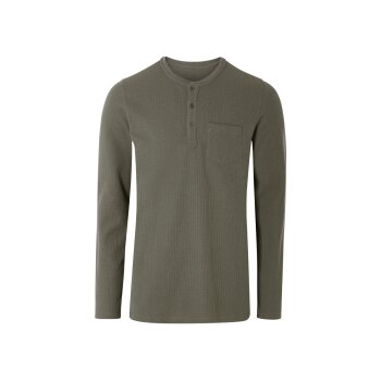 LIVERGY® Herren Langarmshirt, in modischer Waffelripp-Optik - B-Ware