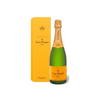 Veuve Clicquot Yellow Label brut, Champagner mit Geschenkbox