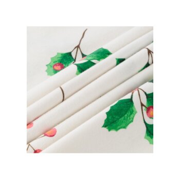 LIVARNO home Feinbiber-Bettwäsche, 140 x 200 cm, 70 x 80 cm, Mistelzweig - B-Ware neuwertig