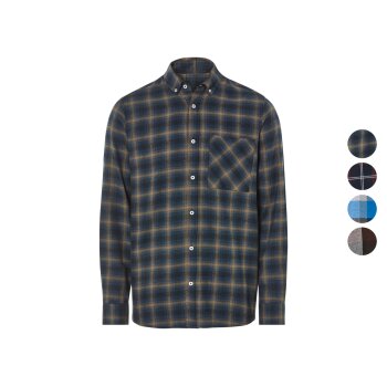 LIVERGY® Herren Freizeit-Flanellhemd, mit...