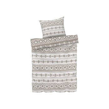 LIVARNO home Fleece-Bettwäsche, 140 x 200 cm, beige...