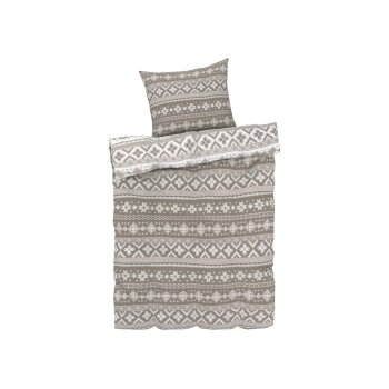 LIVARNO home Fleece-Bettwäsche, 140 x 200 cm, beige...