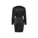 esmara® Damen Kleid, Wickeloptik mit Gummizug (Black, 44) - B-Ware neuwertig