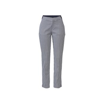 esmara® Damen Stoffhose mit Teilgummizug, Knöchellänge (navy/Hahnentritt, 36) - B-Ware neuwertig