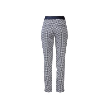 esmara® Damen Stoffhose mit Teilgummizug, Knöchellänge (navy/Hahnentritt, 36) - B-Ware neuwertig
