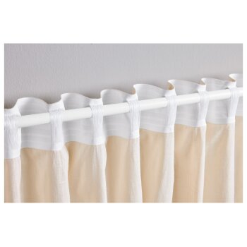 LIVARNO home 2er Set Vorhänge, 135 x 254 cm, beige - B-Ware sehr gut