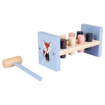 lupilu® Holz-Eisenbahn / -Klopfbank / -Steckspiel (Hammerbank) - B-Ware neuwertig