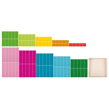 Playtive Regenbogen Spielsteine aus Holz, nach Montessori-Art (Regenbogen-Zählstäbe) - B-Ware neuwertig