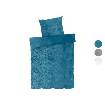 LIVARNO home Plüsch-Bettwäsche, 135 x 200 cm -...