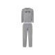 Herren Pyjama, mit ökologischem Textildruck (grau, M(48/50)) - B-Ware neuwertig