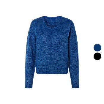 esmara® Damen Grobstrick-Pullover, mit Wollanteil -...