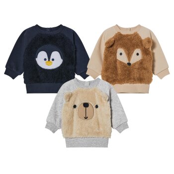 lupilu® Baby-Plüsch-Pullover, mit niedlicher...