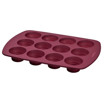 Coox Silikon-Muffinform, für 12 Muffins (rot) -...