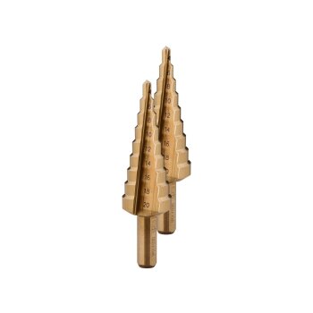 PARKSIDE PERFORMANCE® Stufenbohrer / HSS Bohrer aus Stahl (Stufenbohrer 4-20 mm 2tlg.) - B-Ware sehr gut