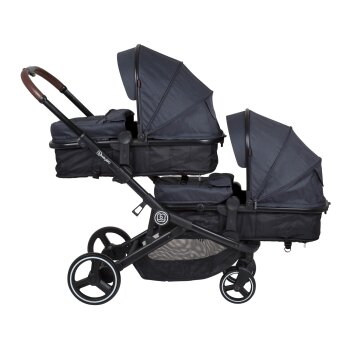 BabyGO Geschwister-Kinderwagen Twiner, mit Babywannen und...