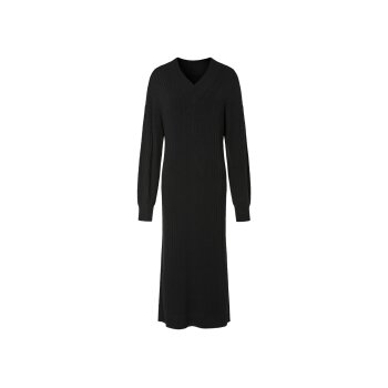 esmara® Damen Midi-Kleid mit Strukturstrick (schwarz, M(40/42)) - B-Ware neuwertig