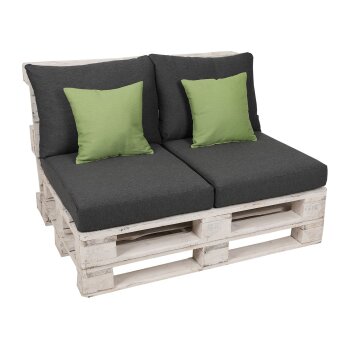 GO-DE Textil Palettenkissen Set, 2-teilig, schmutz- und...