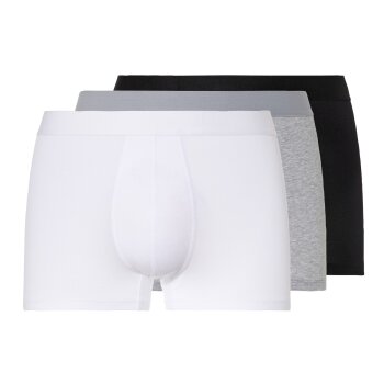 LIVERGY® Herren Boxer, 3 Stück, mit hohem Baumwollanteil (schwarz/grau/weiß, 6/L) - B-Ware neuwertig