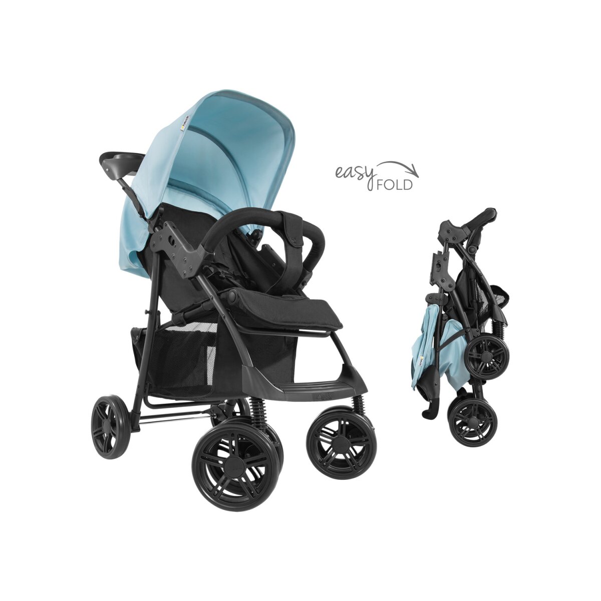 hauck Kinderwagen Shopper Trioset, Babywanne und Sportsitz (bla