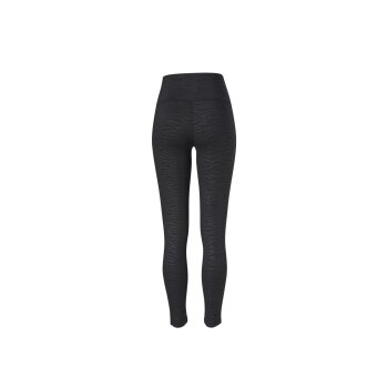 CRIVIT Damen Funktionstights, mit integrierter Schlüsseltasche (schwarz/aop, L(44/46)) - B-Ware neuwertig