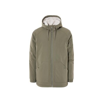 LIVERGY® Herren Parka mit Teddyfleece gefüttert (khaki, L (52/54)) - B-Ware neuwertig