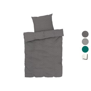 LIVARNO home Satin-Wendebettwäsche, 155 x 220 cm -...