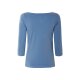 esmara® Damen Langarmshirt mit 3/4-Ärmeln (blau/weiß, M(40/42)) - B-Ware neuwertig