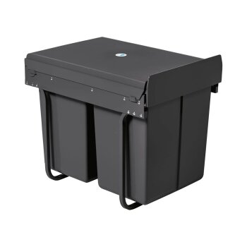 Deltasport Einbaumülleimer, 40 l, 2 x 20 Liter -...