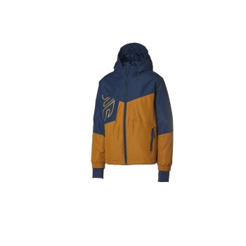 CRIVIT Kinder Skijacke, mit THERMOLITE® EcoMade-Technologie (navy/beige, 134/140) - B-Ware neuwertig