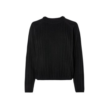 esmara® Damen Strickpullover, leger geschnitten (schwarz, L(44/46)) - B-Ware neuwertig