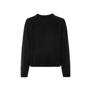 esmara® Damen Strickpullover, leger geschnitten (schwarz, L(44/46)) - B-Ware neuwertig