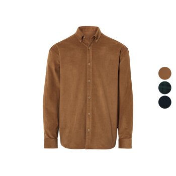 LIVERGY® Herren Cord-Freizeithemd, leger geschnitten...