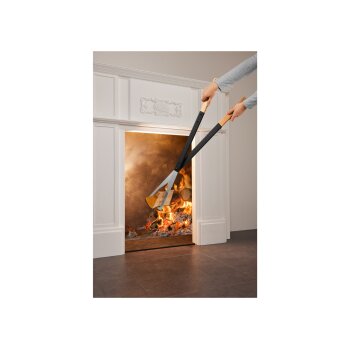 LIVARNO home Kaminbesteck; Feuerholzablage; Feuerholzzange; Feuerholzkorb (Brennholzzange) - B-Ware sehr gut