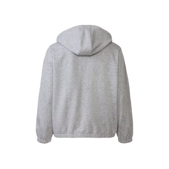 esmara® Damen Sweatpullover mit Kapuze und Bindeband (grau, 2XL(52/54)) - B-Ware neuwertig