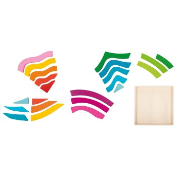 Playtive Montessori-Motorikspielzeug, aus Holz, Regenbogen-Puzzle - B-Ware neuwertig