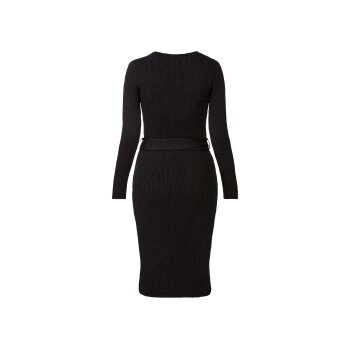 esmara® Damen Strickkleid mit edlem Glitzereffekt (schwarz, S(36/38)) - B-Ware neuwertig