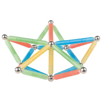 Playtive Magnetbausatz, zahlreiche Aufbauvarianten (leuchtend) - B-Ware neuwertig