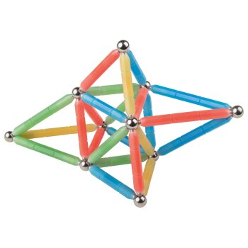 Playtive Magnetbausatz, zahlreiche Aufbauvarianten (leuchtend) - B-Ware neuwertig